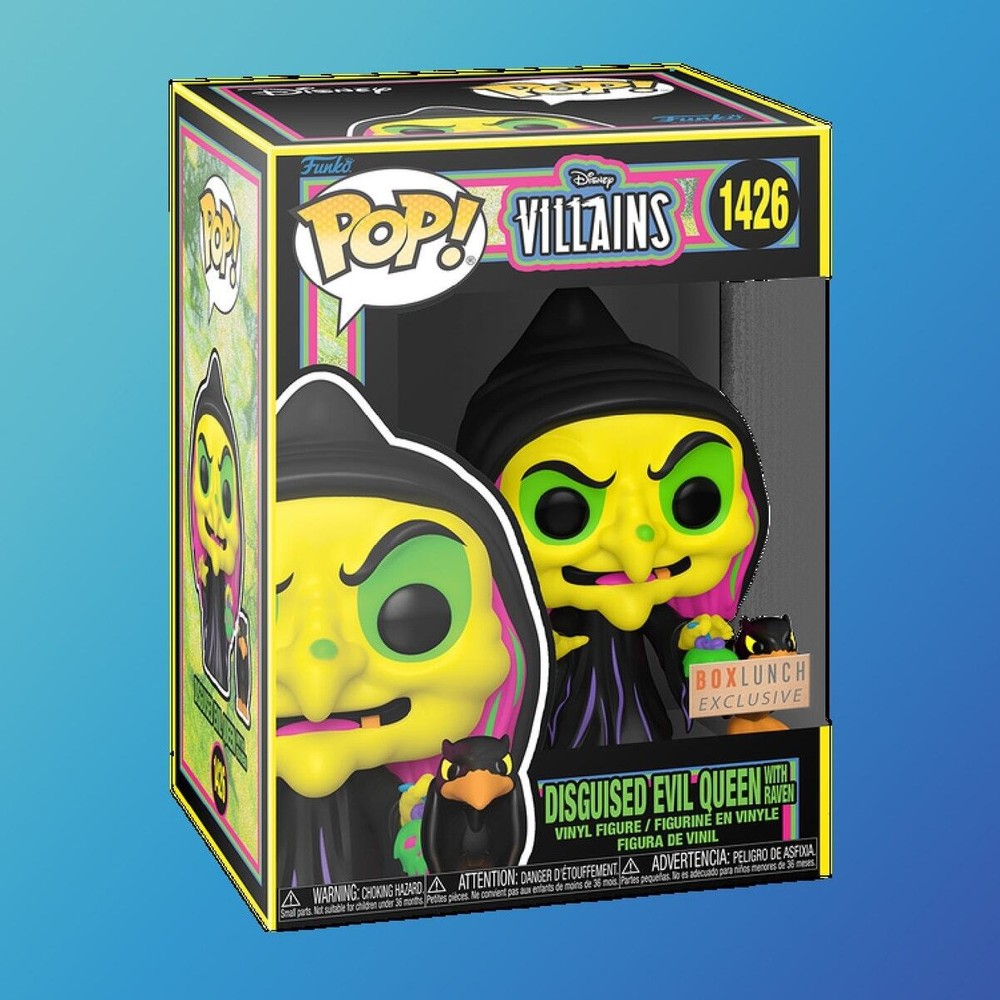 Disney Villians Black Light Exclusive Disguised Evil Queen Funko Pop