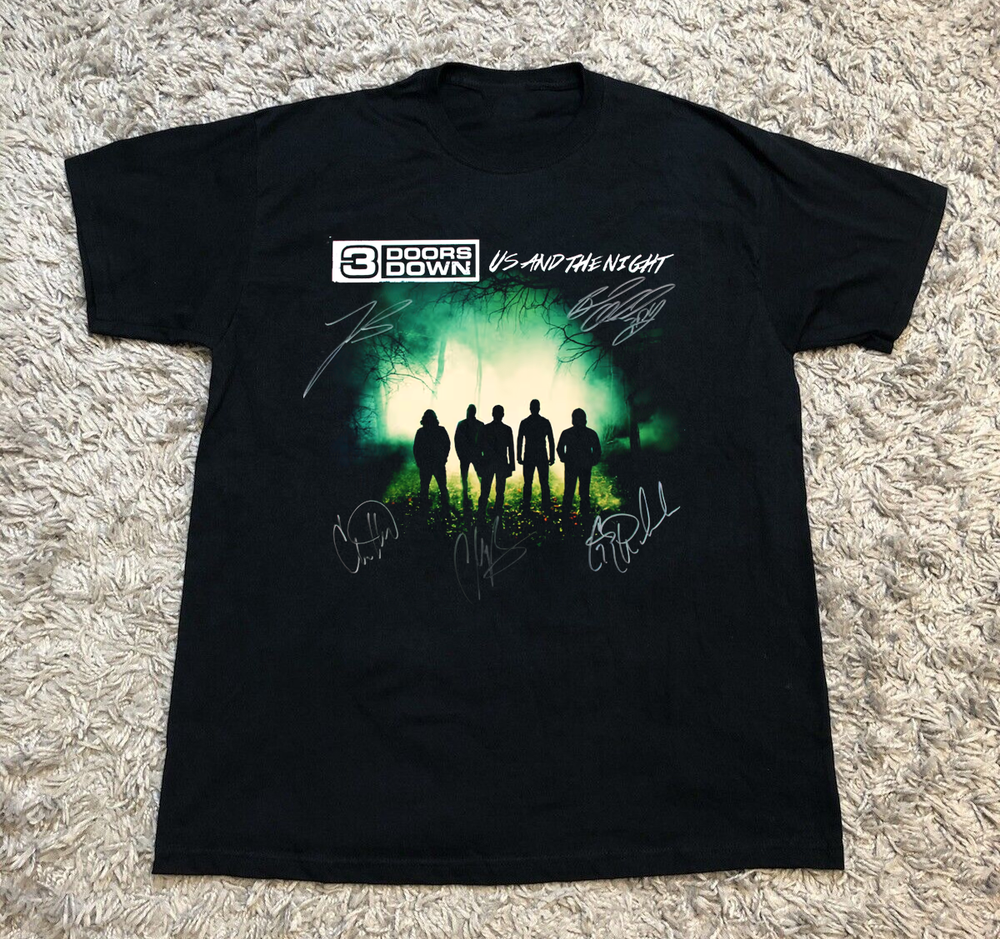 NEW 3 DOORS DOWN 'US AND THE NIGHT' Black All Size Gift For Fan Shirt AQ25