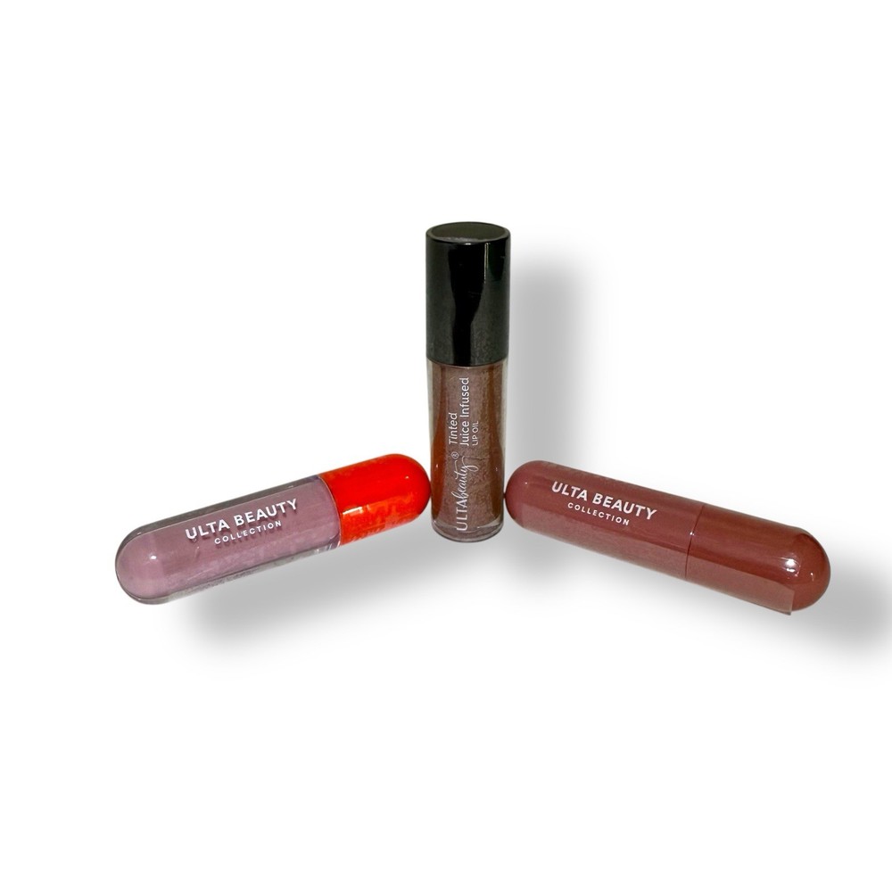 TRIO Ulta Beauty High Shine Liquid Lipstick Lip Oil & Juice Infused Lip Balm Set  