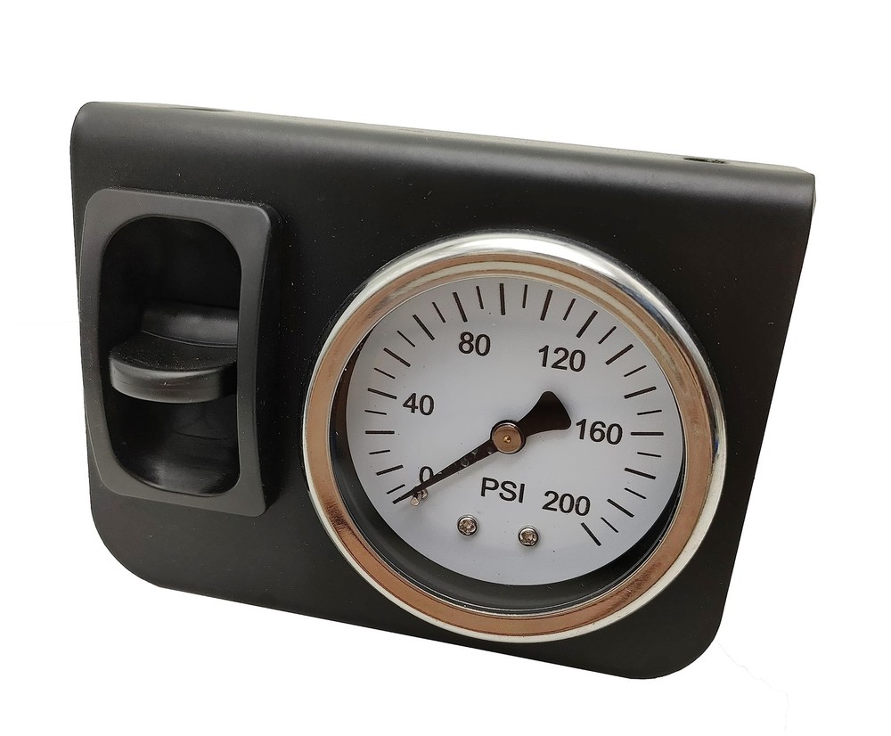Cab-Mount Single Air Gauge Control Kit with Paddle Switch for Air Suspension Systems