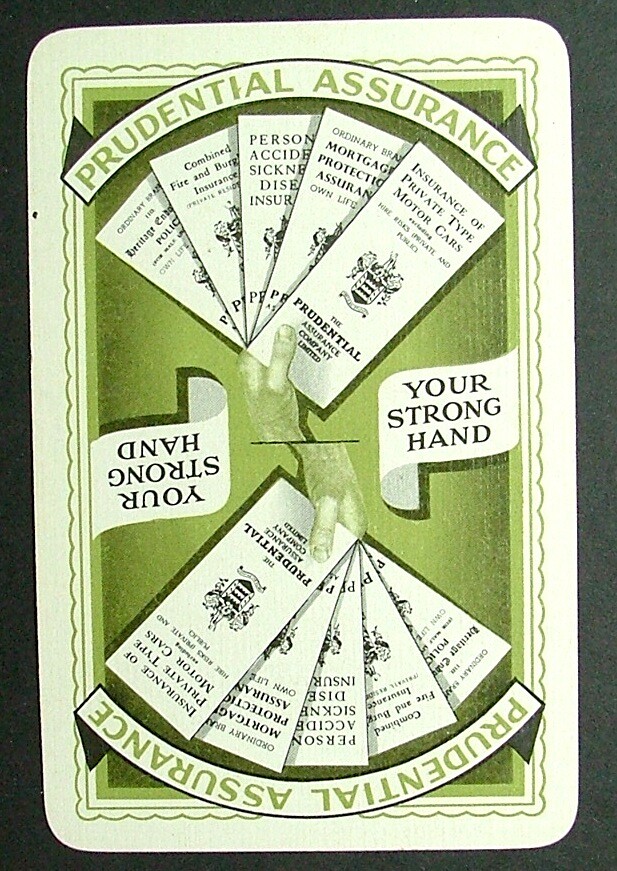 1 x Joker playing card single swap Prudential Assurance AD 346