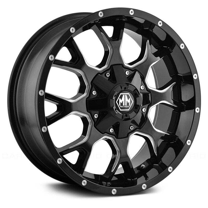 Mayhem 8015 Warrior 20x9 Black Wheels Set of 4 5x139.7 110