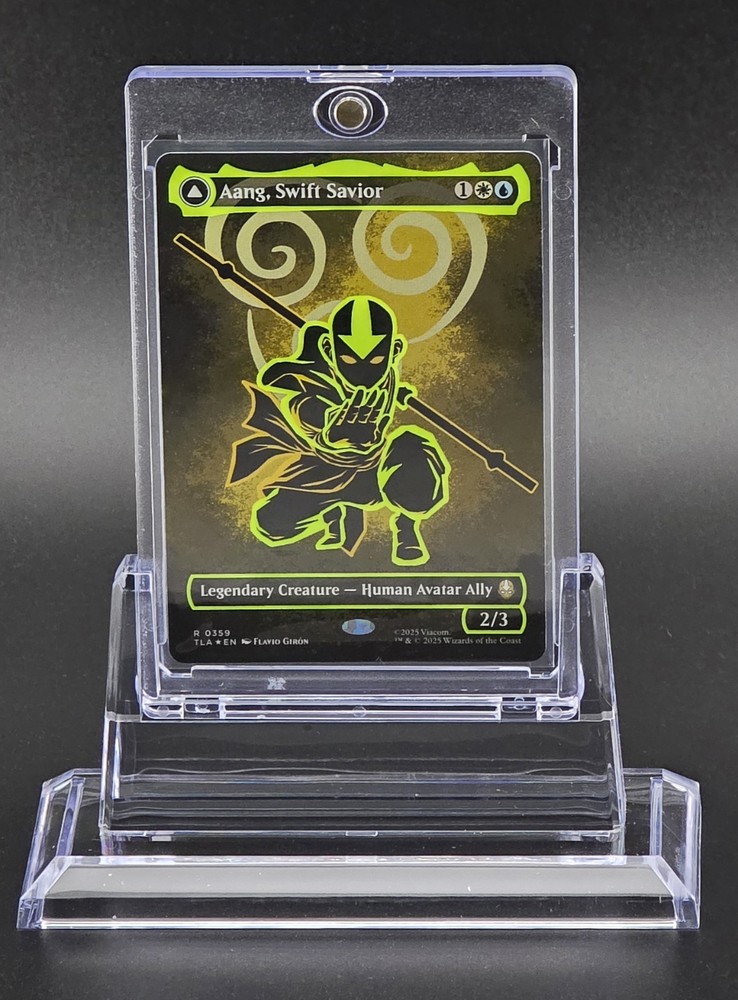 Aang, Swift Savior (Borderless) (Neon Ink Foil) Avatar TLA MTG Pristine Mint-image