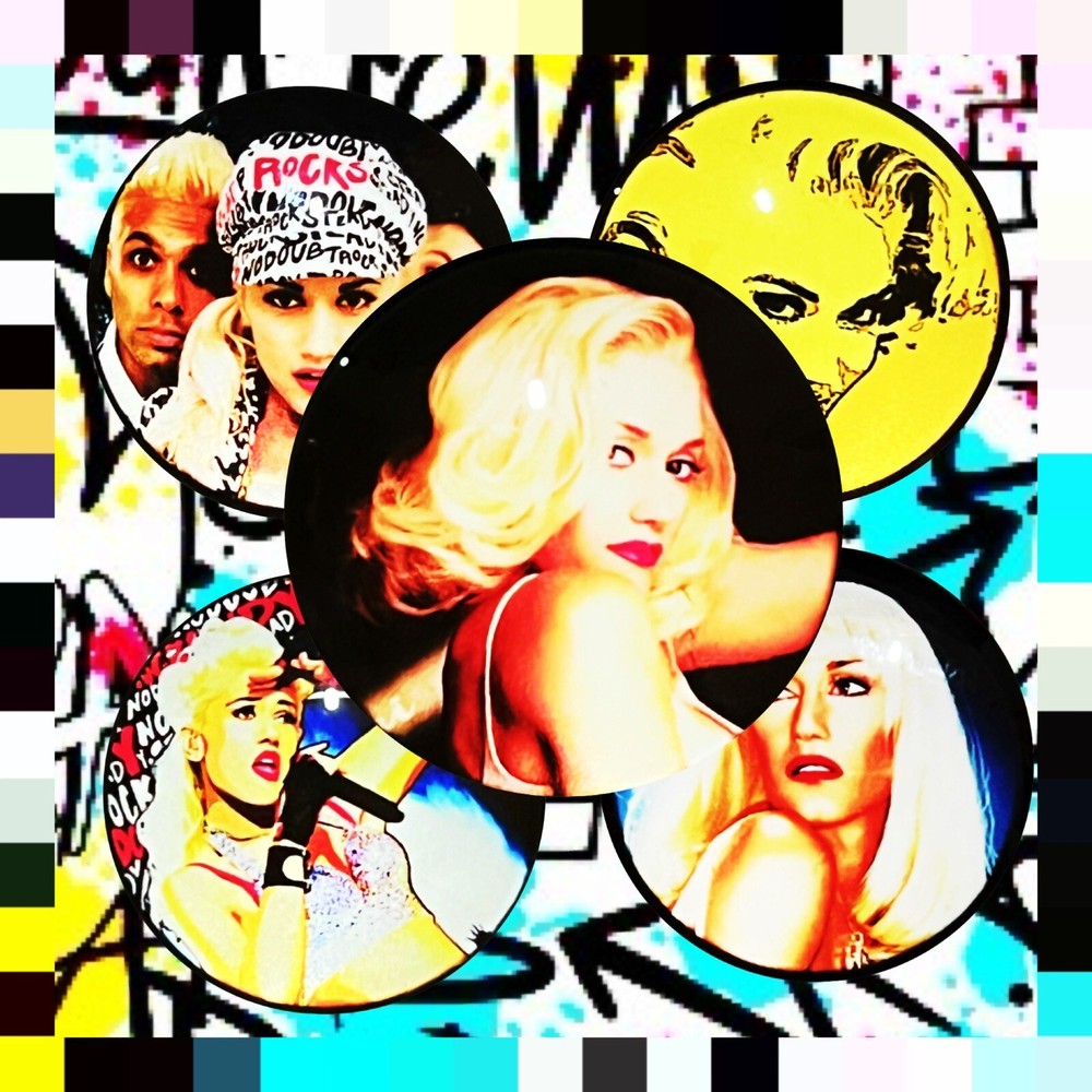 GWEN STEFANI NO DOUBT 🇺🇸 FIRE AID LA CONCERT MERCHANDISE LARGE PINS OF FIVE