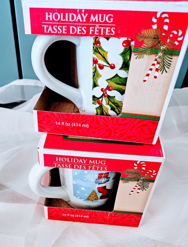 Festive Holiday Mugs Set of 2 for Cozy Seasonal Cheer