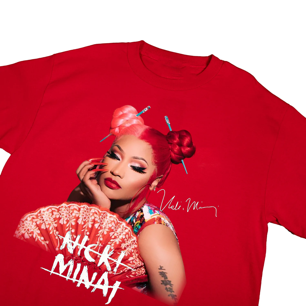 Nicki Minaj Hip Hop Gift For Fan Basic Red T-Shirt ASL018  FREE SHIPPING