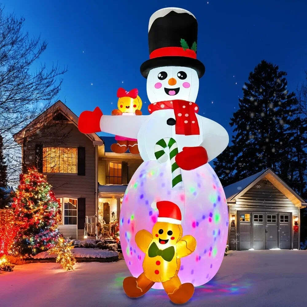 14FT Christmas Inflatable Outdoor Decoration, Snowman Christmas Blow Ups Yard