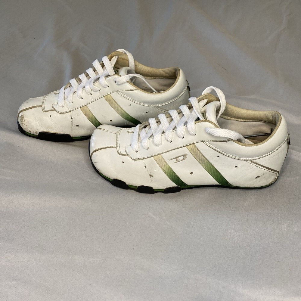 Vintage Diesel Evelyn Sneakers Women’s 5.5 White Green Y2k Ninja Shoes
