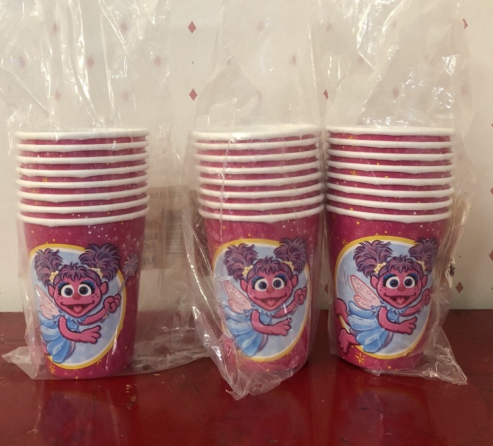 Abby Cadabby Sesame Street 9oz Hot Cold Cups 8ct Set of 3 Party Supplies-image