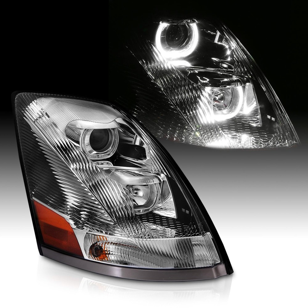 Chrome Projector Headlights for Volvo VN/VNL Series (Passenger Right Side) High
