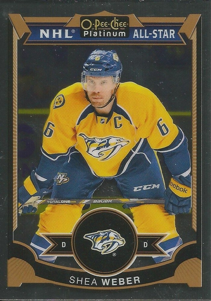 Shea Weber 2015-16 O-Pee-Chee Platinum Base Card #87