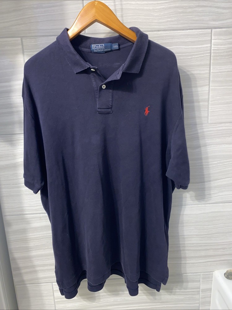 Ralph Lauren Men's Polo Shirt 2XL Navy Blue Short Sleeve