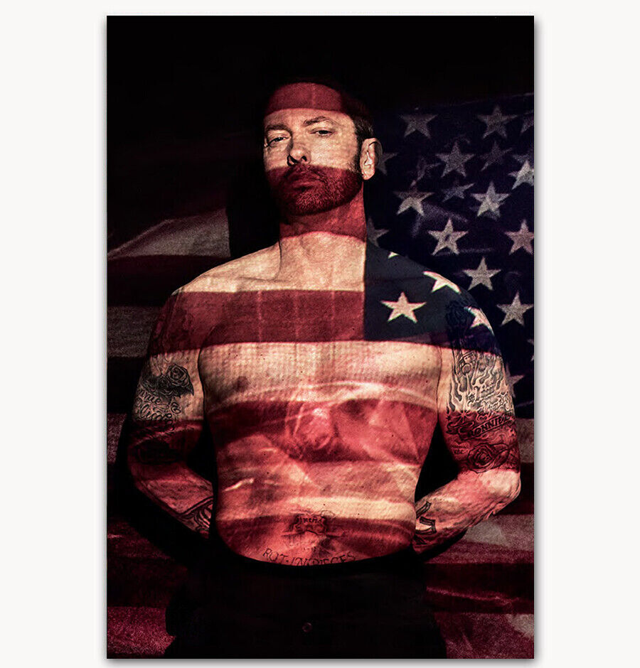 Eminem Hip Hop Rapper Cover Art Wall Poster Print 24x18