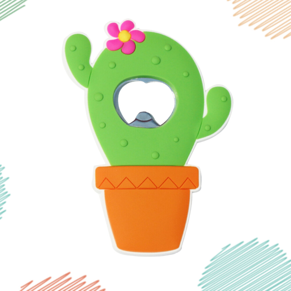 Cactus Bottle Opener Chain Decor Refrigerator Magnets for Kids