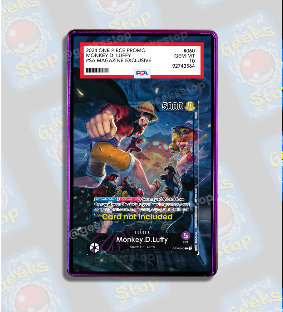Luffy PSA CGC Beckett Magazine Promo | Display Case Extended Art for Graded One