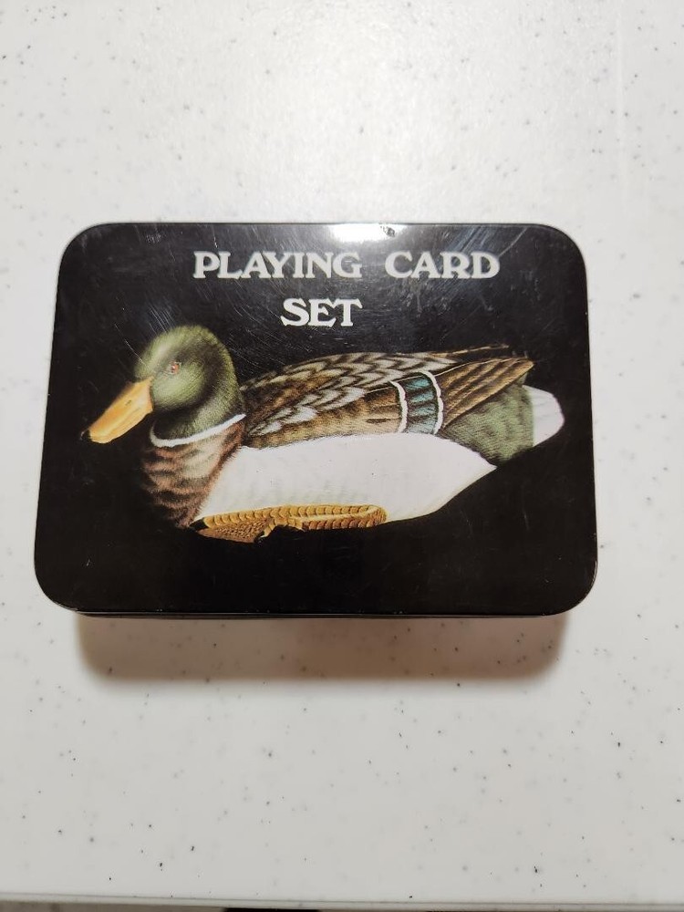 Duck - playing cards in a metal tin (2 sets) New Never Used Sorry Not Ducks Unli