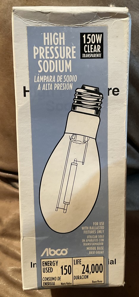 ABCO High Pressure Sodium Bulb HSO150/55 67636-0 Ballast S55 150 Watt Clear Bulb-image