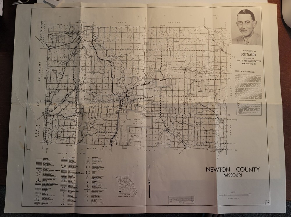 Map Of Newton County Compliments Of Joe Taylor Republican For State...