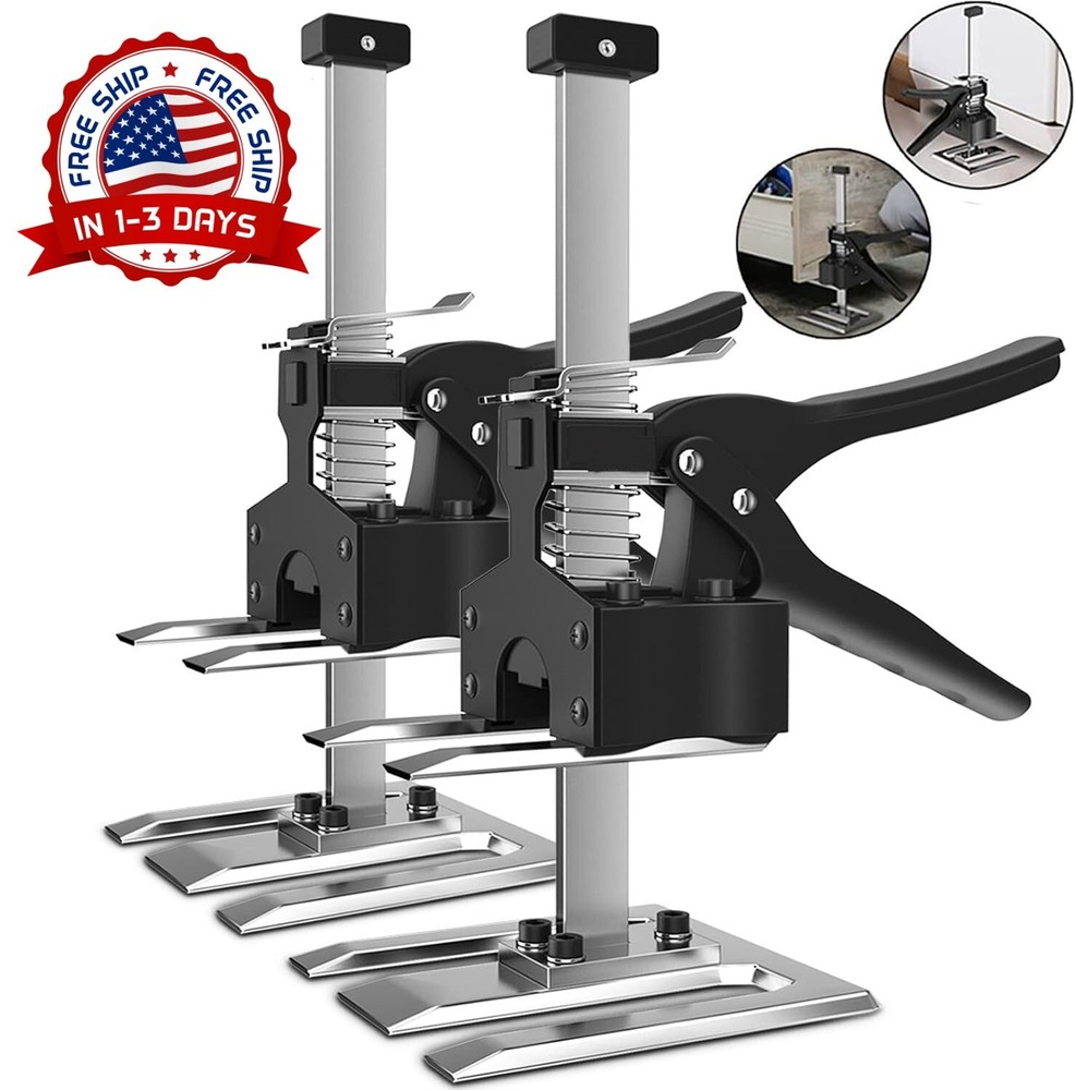 Gato de construcción multifunción con ajuste de altura paquete de 2 color negro