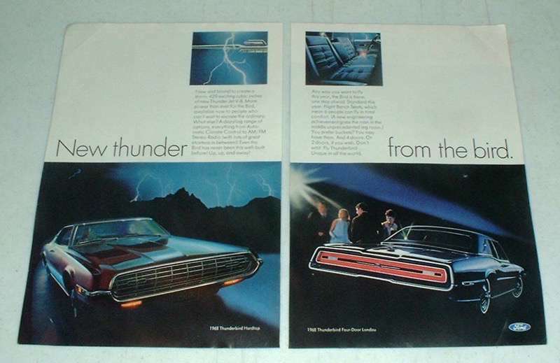 1968 Ford Thunderbird Hardtop 4-Door Landau Classic Car Ad