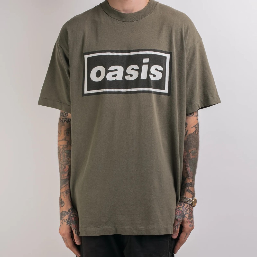 NEW Oasis Definitely Maybe Promo Official Reunion Tour 2025 Grunge T-Shirt S-5XL
