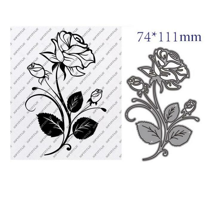 Rose Flower Metal Cutting Dies Scrapbooking Album Paper Cards Crafts Embossing