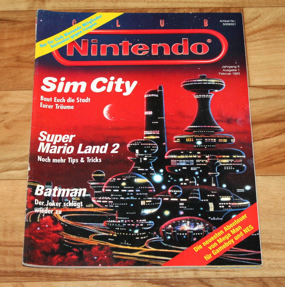 1993 Vintage Club Nintendo Magazine Mega Man 2 Pilotwings Super Mario Land Zelda