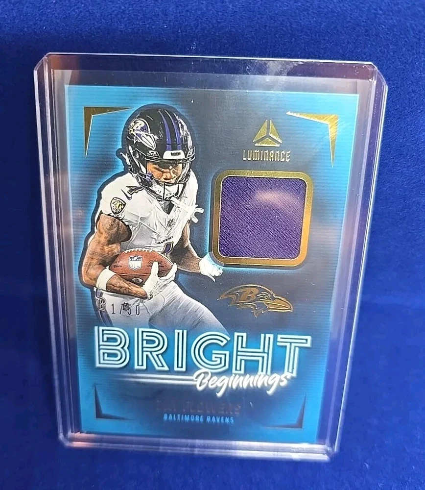 2024 Panini Luminance - Bright Beginnings Gold #BB-ZFS Zay Flowers /50 (MEM)