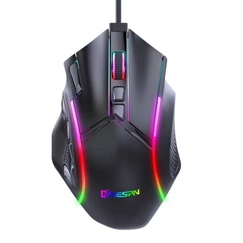 12800DPI RGB Gaming Mouse with 12 Programmable Keys for PC