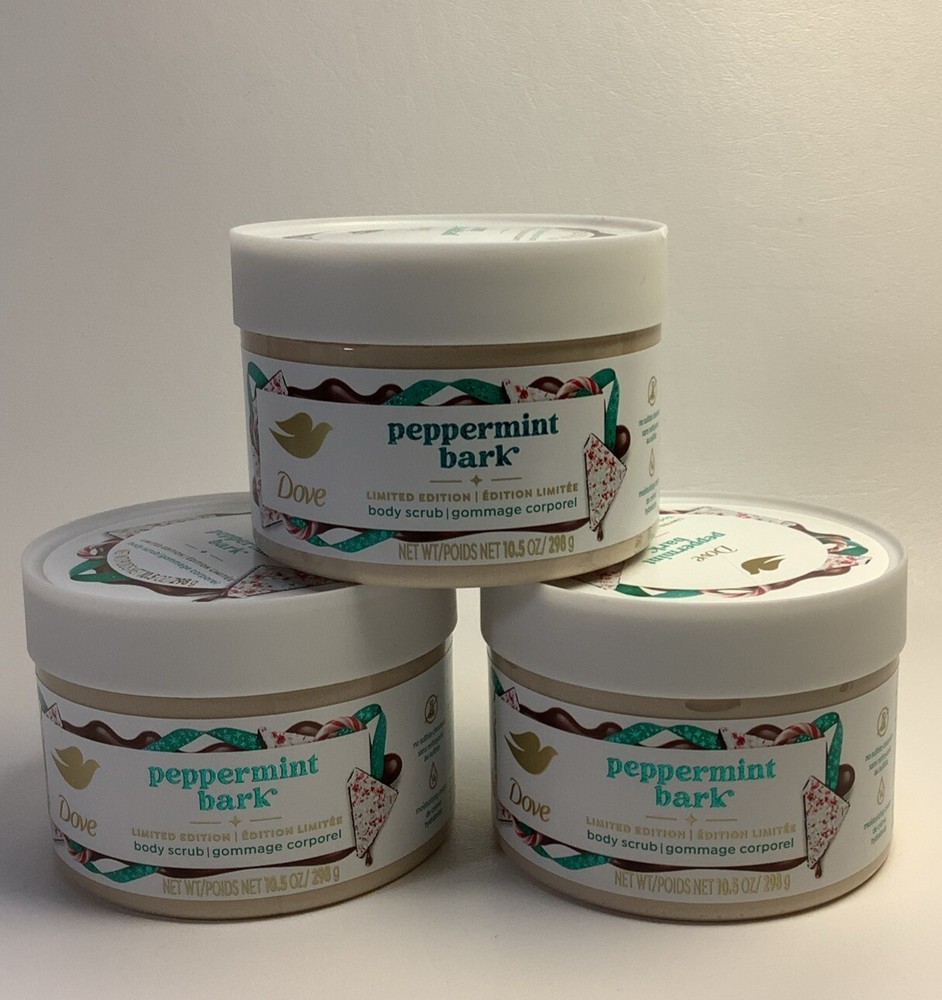 Dove Exfoliating Body Scrub Limited Edition Peppermint Bark 10.5 oz - Lot Of 3