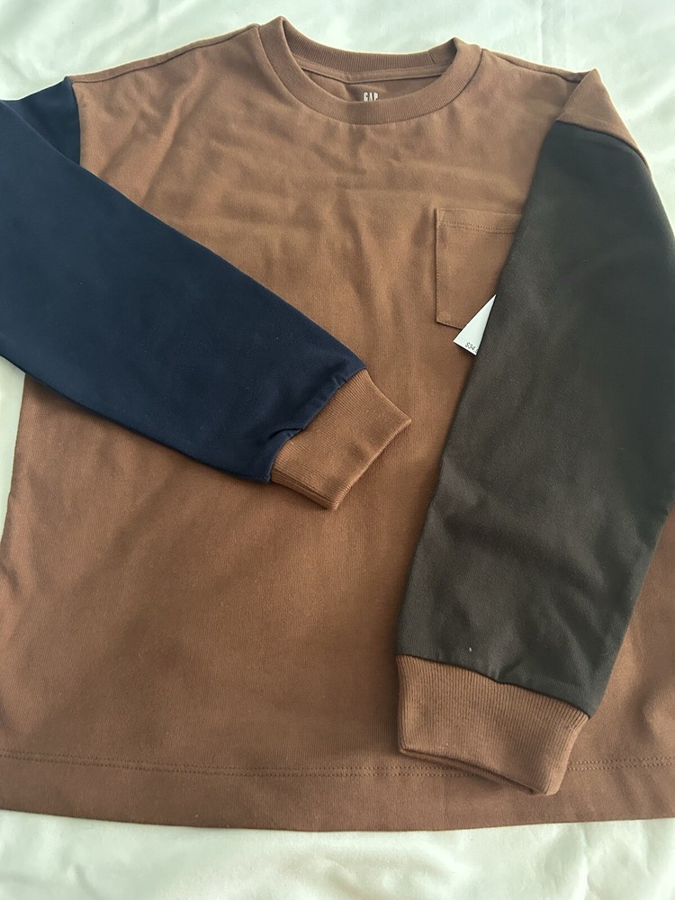 Gap Kid Boy’s Long Sleeve Heavy Weight Jersey Top Loose Fit M (8) NWT