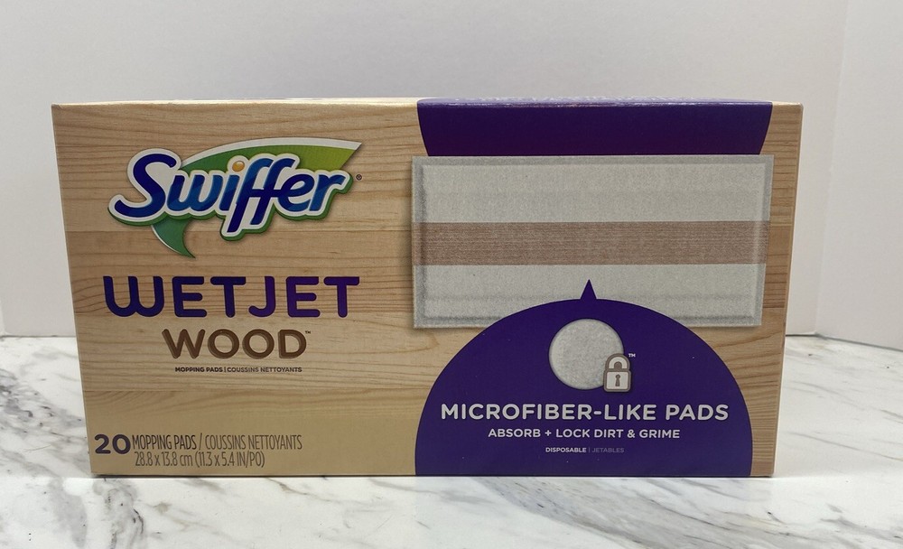 Swiffer WetJet Wood Mopping Refill Pads, 20 Count - NEW Unopened Box
