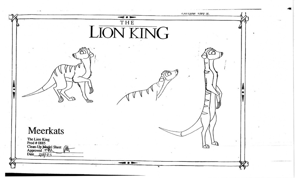 2 LOT The LION KING Disney Production Model Copy used in 1998 Simba's Pride 4701