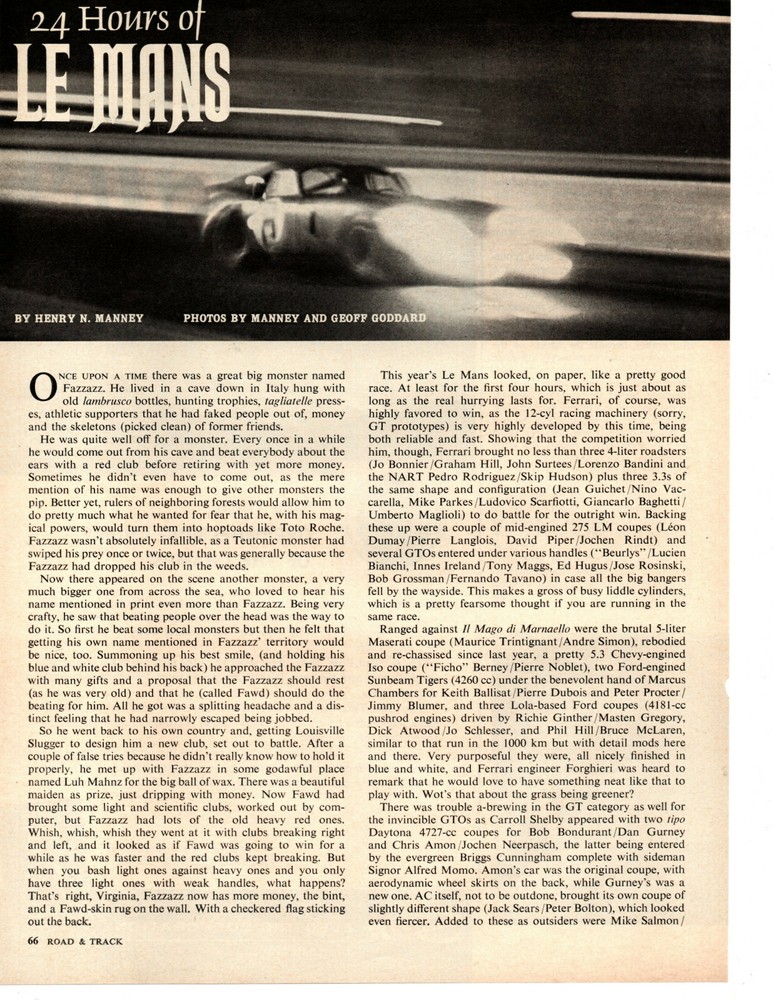 1964 24 HOURS OF LE MANS / FORD GT40 / COBRA DAYTONA ~ ORIG 7-PAGE ARTICLE / AD