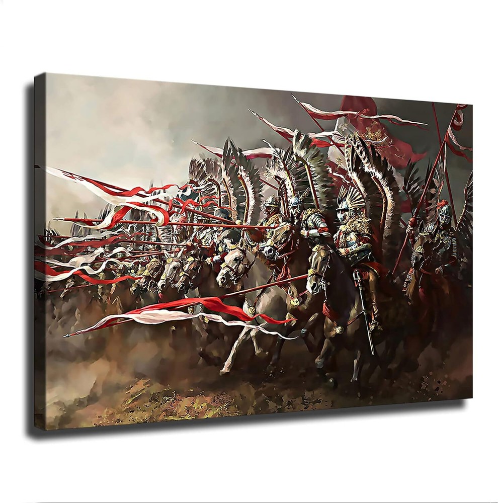 Winged Hussars Kingdom of Poland Cavalry Poster Canvas Painting Print Wall