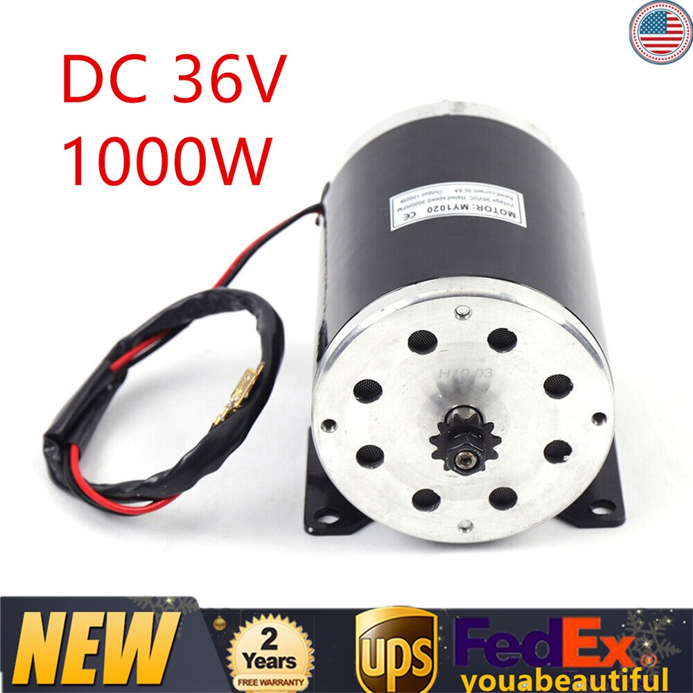 36V DC Motor Electric Brushed Motor MY1020 for E-Bike Quad Go-kart Scooter 1000W
