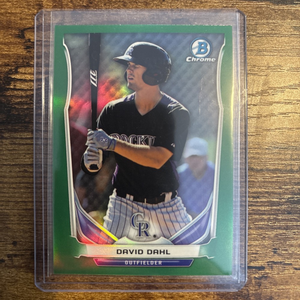 2014 Bowman Draft David Dahl #/150 Chrome Green Refractor SP CTP-15 Rockies