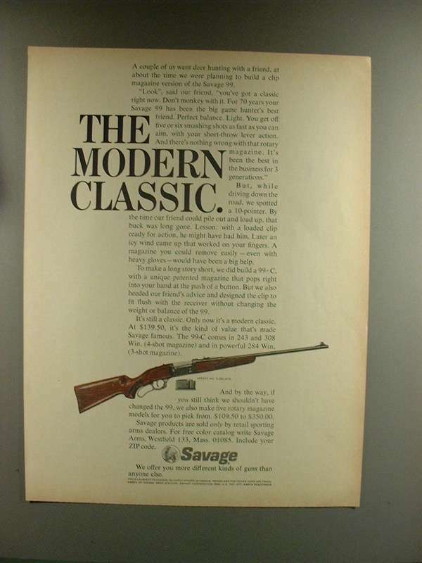 1967 Savage 99 Rifle Ad - The Modern Classic