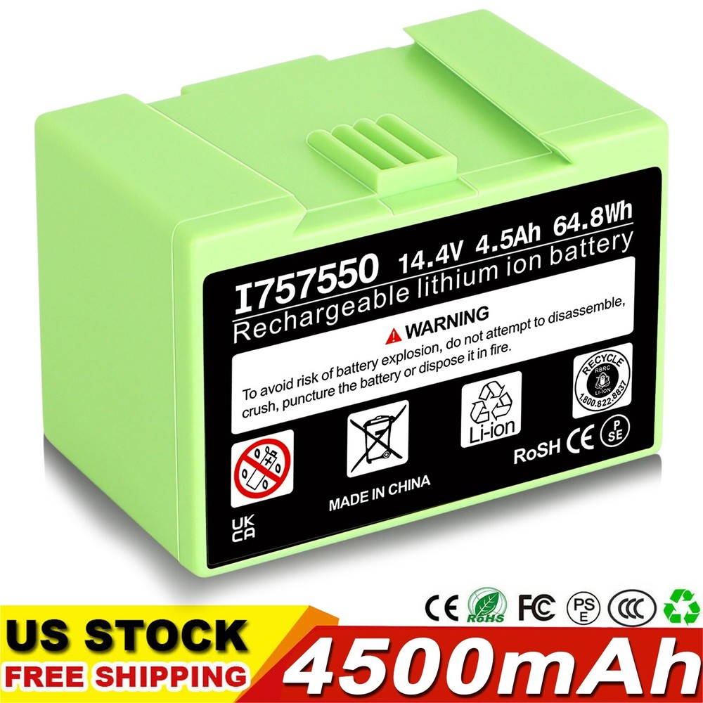 ABL-D1 4.5Ah Lithium Battery for Roomba i3 i4 i6 i7+ e5 e6 14.4V Compatible Replacement-image