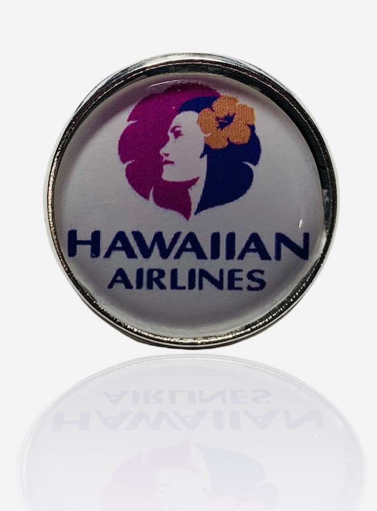Hawaiian airlines Pin Badge 2001 Logo Lapel Airways
