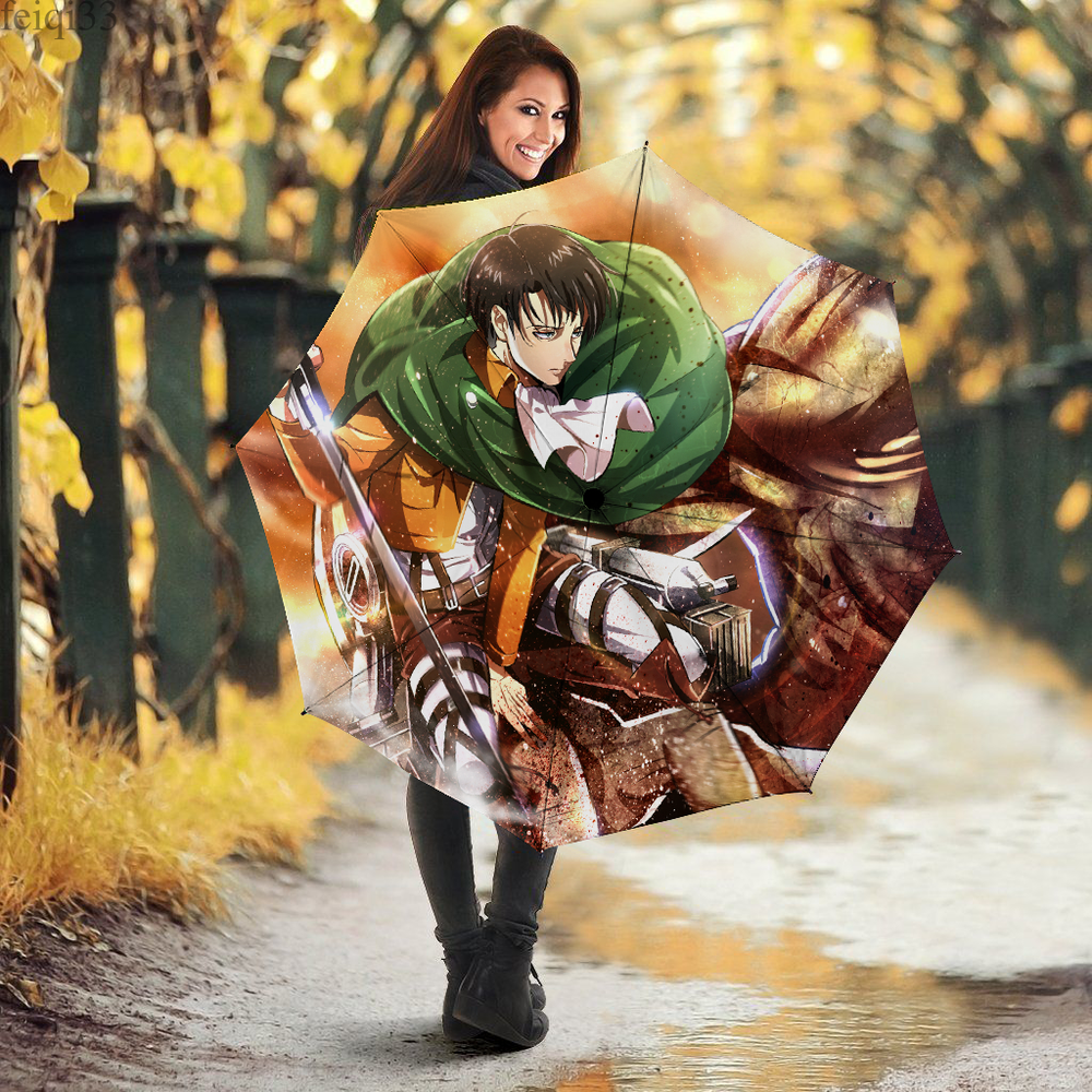 Attack on Titan Automatic Umbrella Portable Foldable Umbrella Anti-UV Sunshade