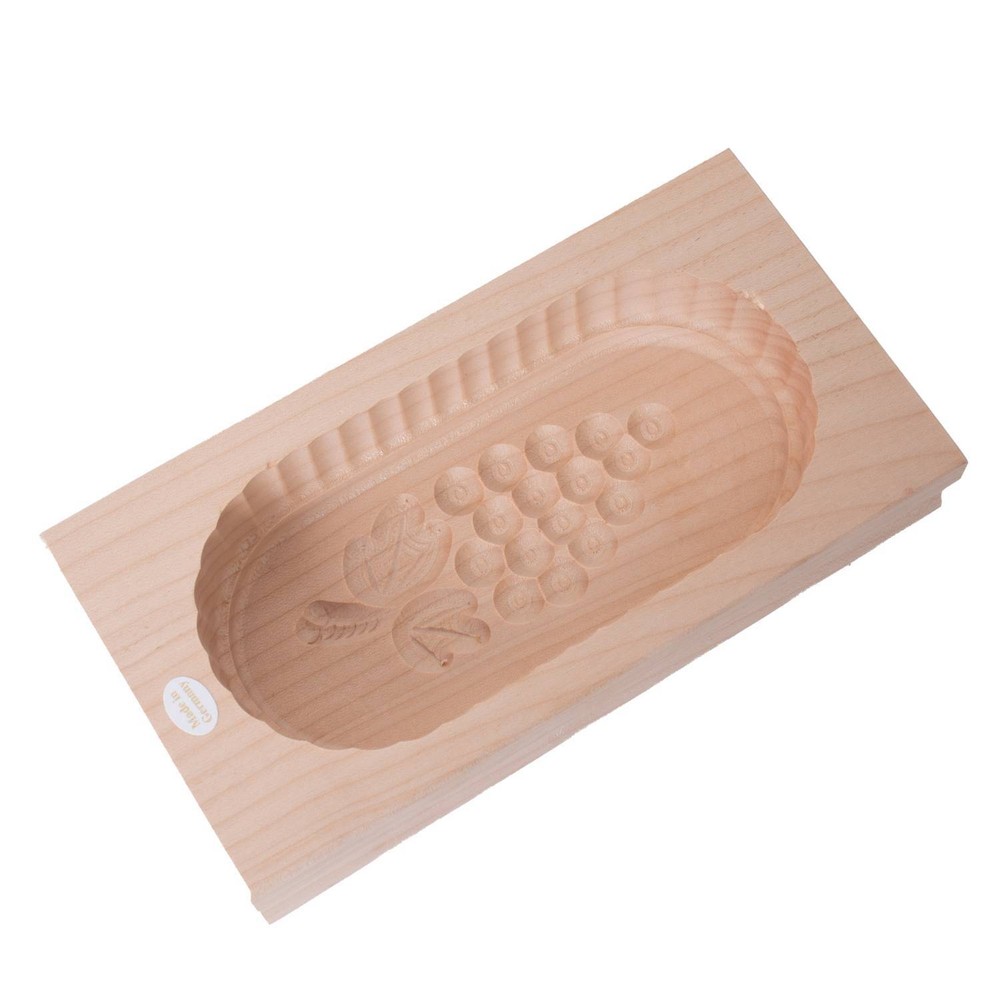 Hard Carved Wooden Round Butter Mold Assorted Patterns Medium 8 Oz
