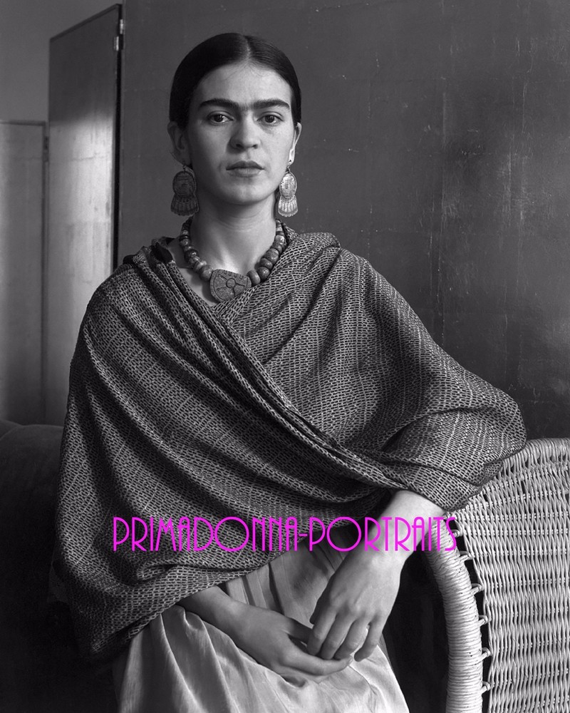 FRIDA KAHLO 8x10 Lab Photo 1930s MEXICAN ARTIST Young Painter Portrait Mexico
