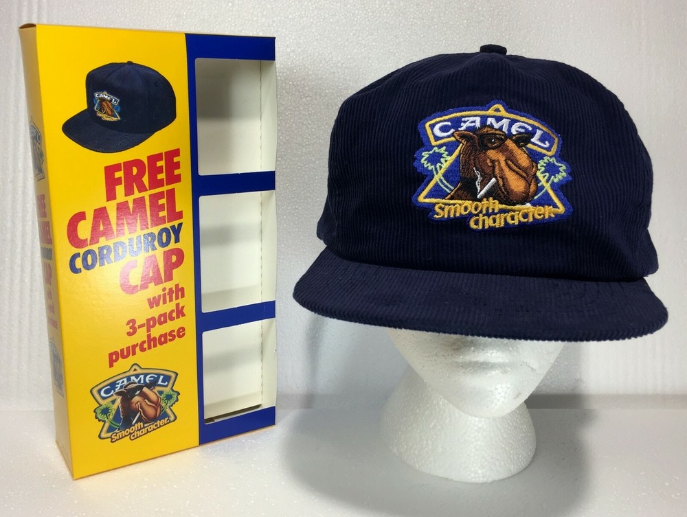 Joe Camel Smooth Character Blue Corduroy Hat