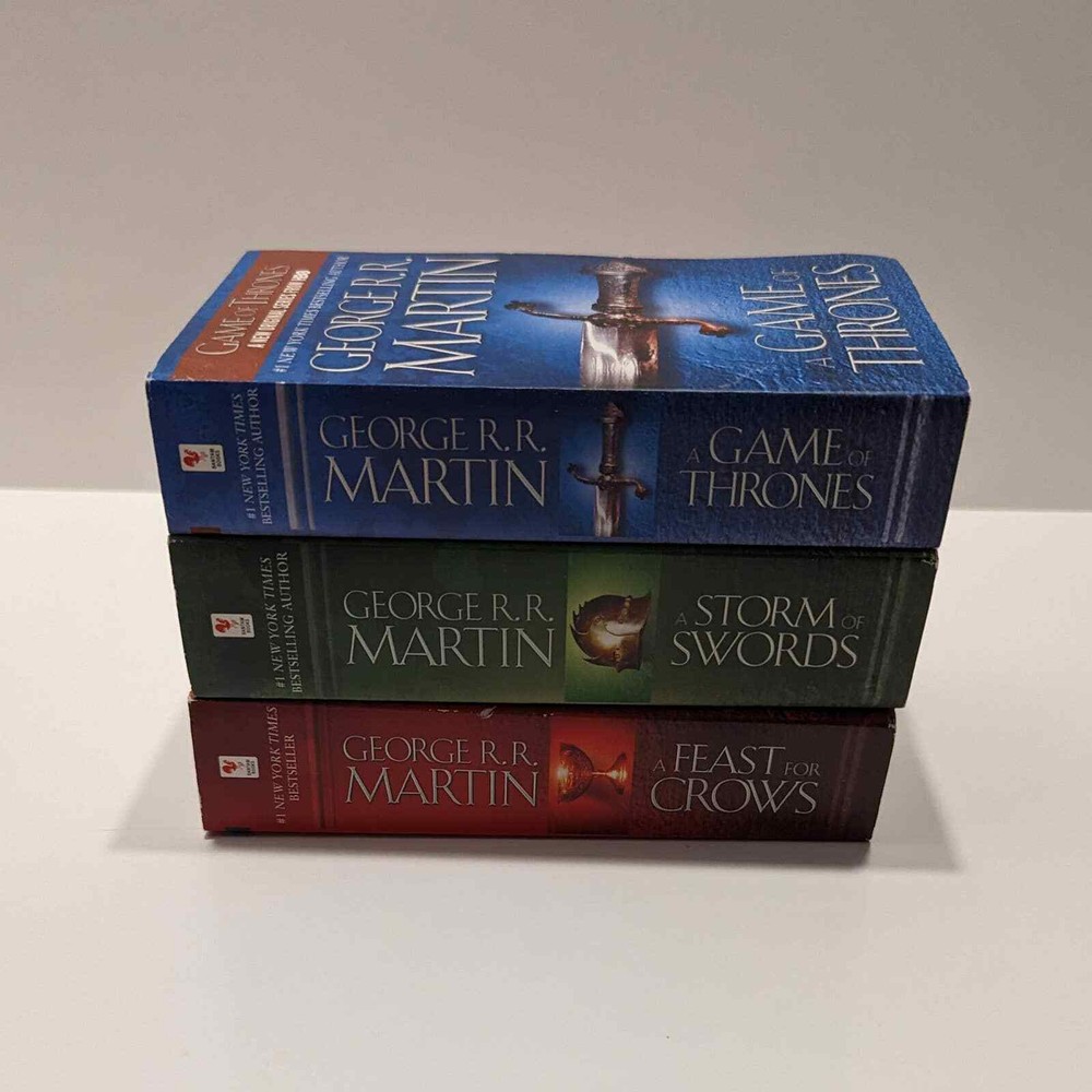 Game of Thrones Book Lot - A Song of Ice and Fire 3 Paperbacks Books 1 3 4-image