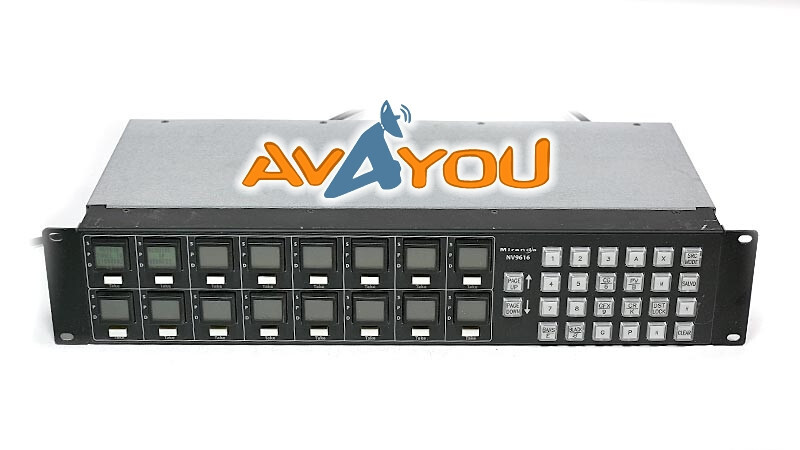 Miranda NV9616 2RU 16 Button Position Serial Port RS232 LCD Control Panel XY
