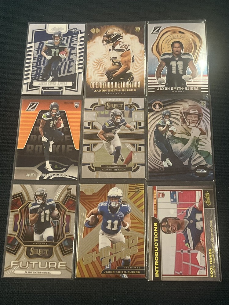 Jaxon Smith-Njigba Seahawks RC Rookie Lot(9) Select Illusions Zenith Absolute