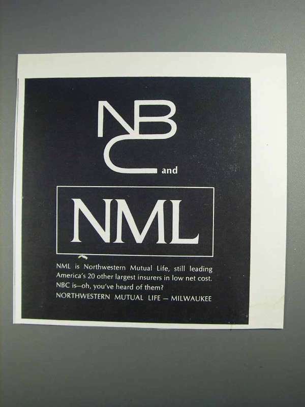 1968 Northwestern Mutual Life Ad - NBC and NML