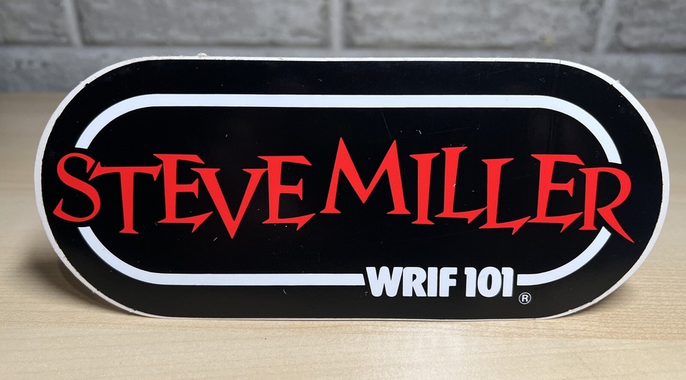Vintage WRIF 101 FM Detroit Steve Miller Abracadabra Bumper Sticker-image