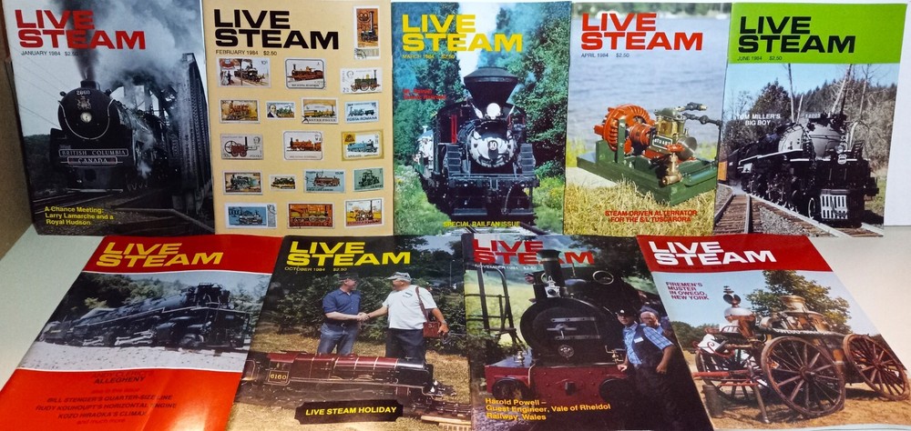 Lot of 9 Live Steam magazines (1984)